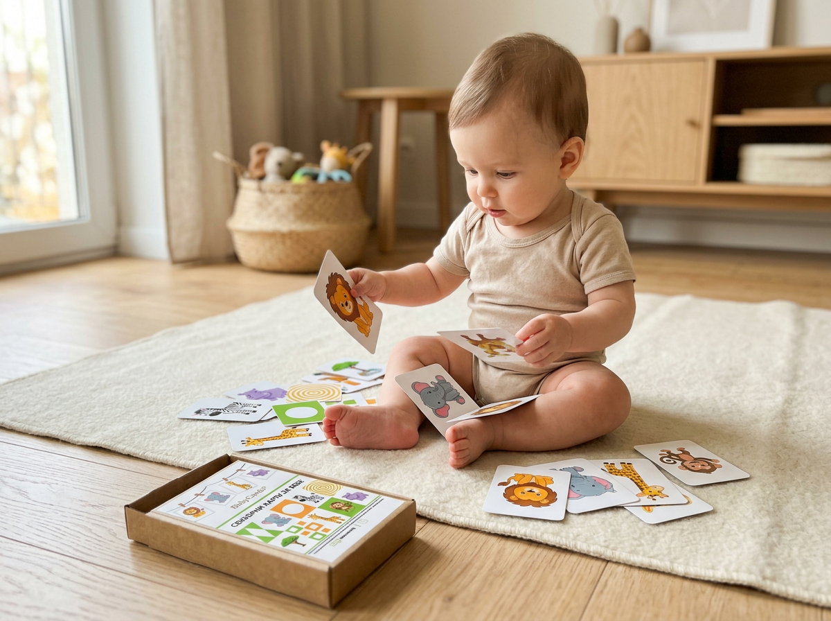Стимулиращи карти за ранно детско развитие BabyCards-Колекция САФАРИ Животни