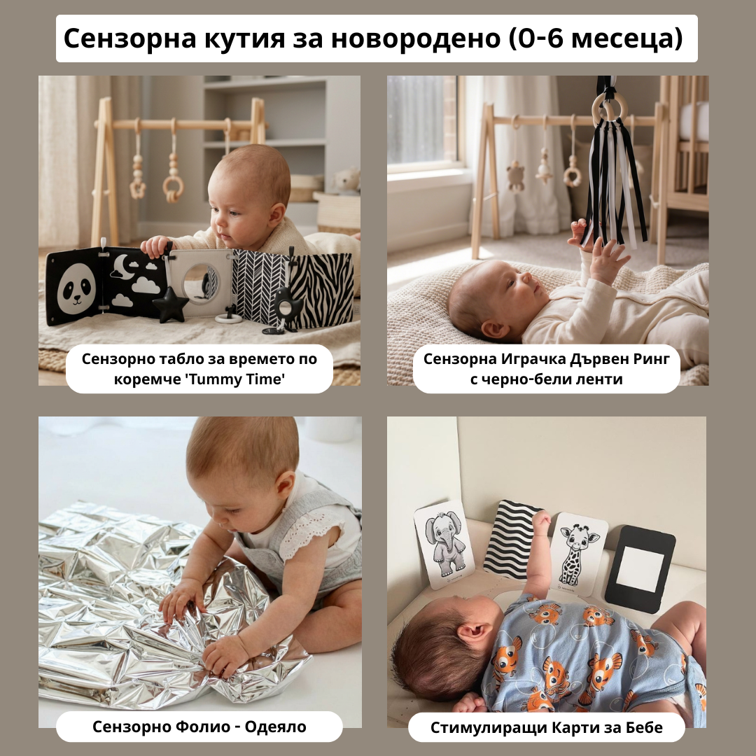 Сензорна кутия за новородено (0-6 месеца)