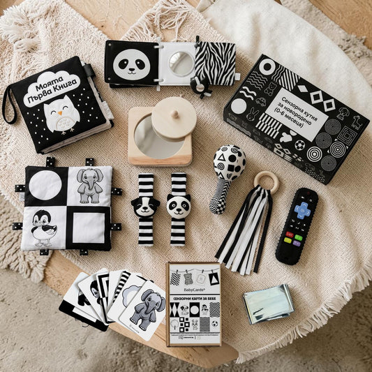 Сензорна кутия за новородено (0-6 месеца)