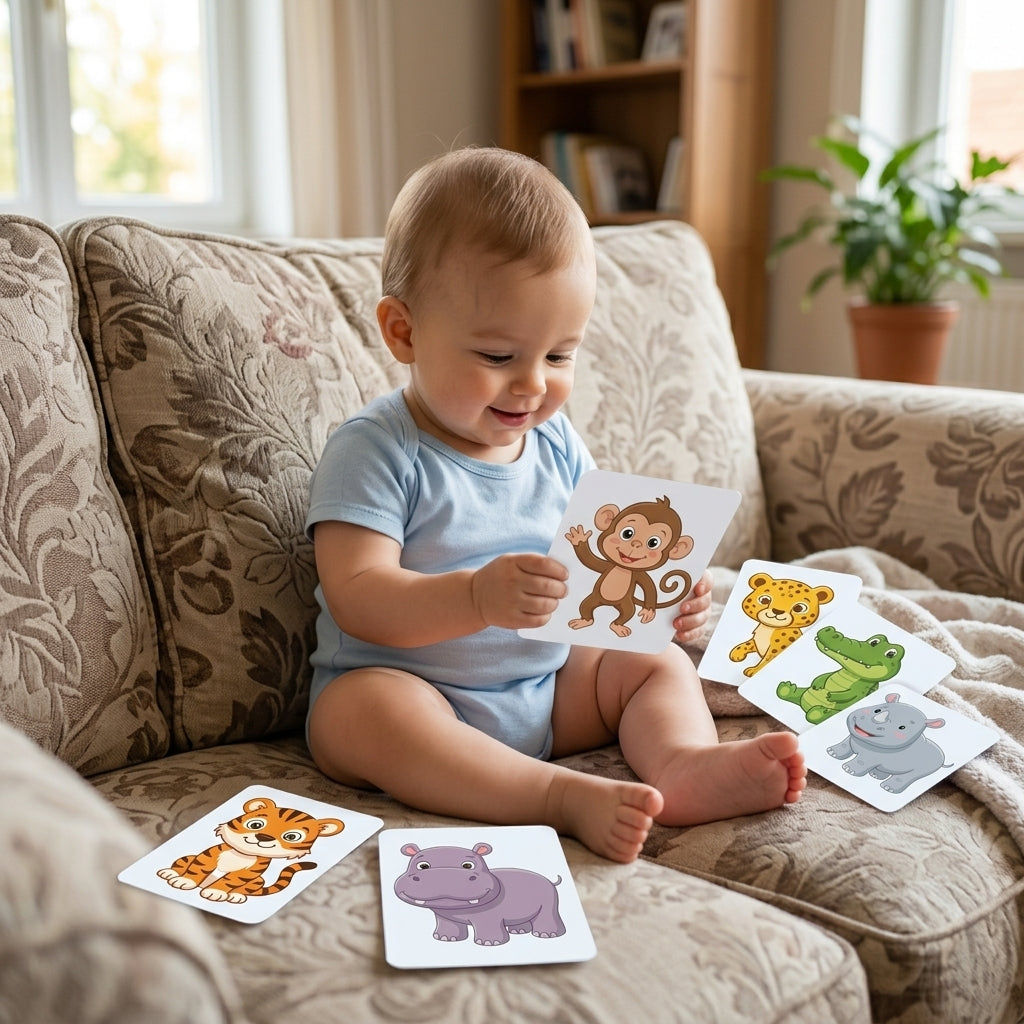 Стимулиращи карти за ранно детско развитие BabyCards-Колекция САФАРИ Животни